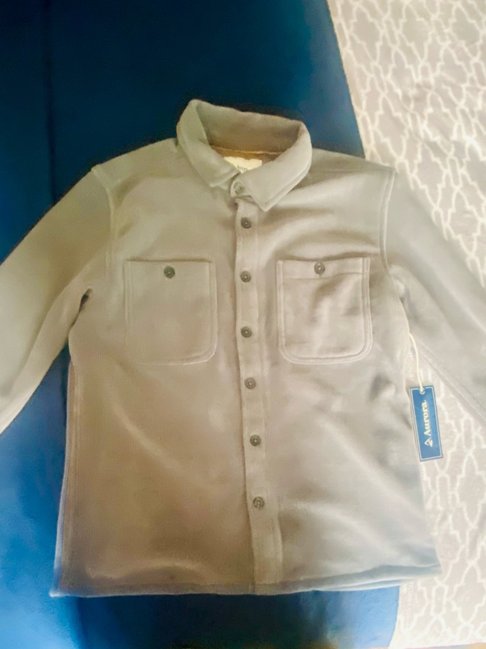 Men's Gray Button-Up Cardigan Jacket